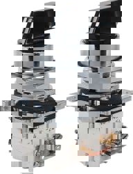 Selector Switch with Contact Blocks: 3 Positions, Maintained (MA), 0.5 Amp, Black Lever